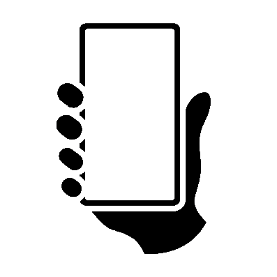 Holding smartphone icon
